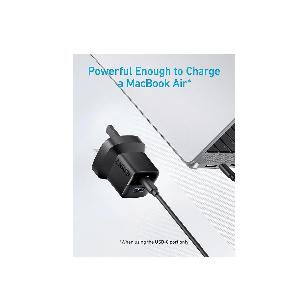 Anker 323 Charger with 322 USB-C to USB-C Cable (33W , 3ft) -Black in Qatar Anker 323 Charger with 322 USB-C to USB-C Cable (33W , 3ft) -Black in Qatar